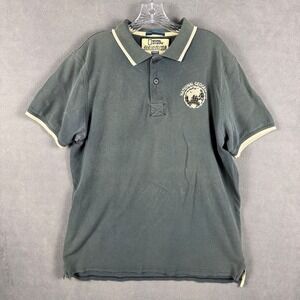 National‎ Geographic Mens 2XL Ring Polo Shirt Gray Logo Faded Read!